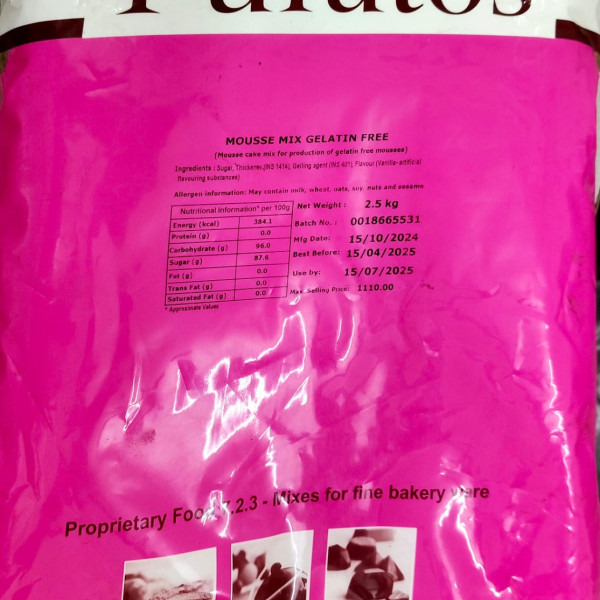 Bavarois Gelatin Free /Puratos/ 2.5 Kgs