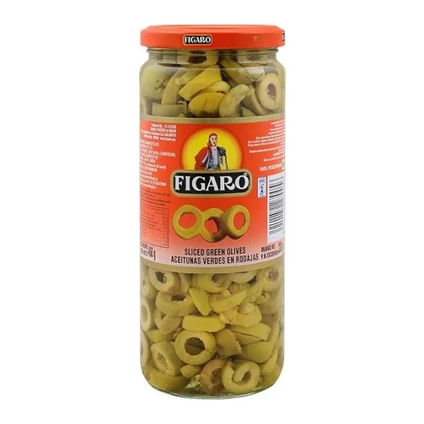 Green Sliced Olives /Figaro/ 450g