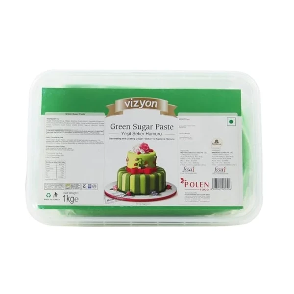 Sugar Paste Green / Vizyon / 1kg